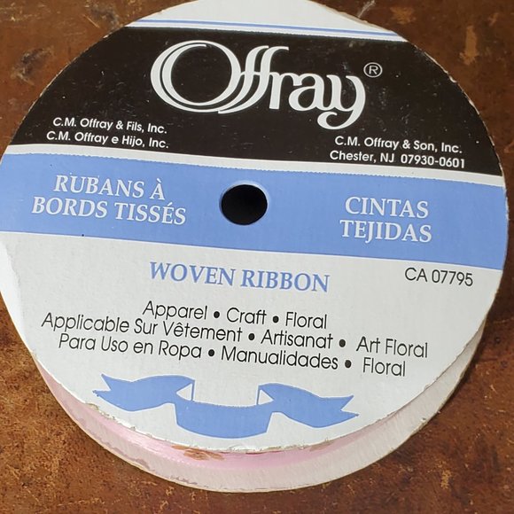 Offray Woven RIbbon - Pink Hearts and Bears in Tutu's.   10 yrds x 7/8 inch - Picture 3 of 4